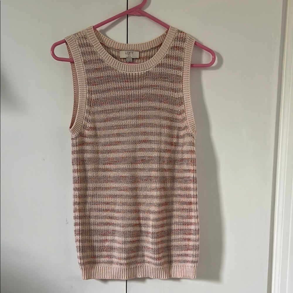 Striped Sleeveless Knit Top
